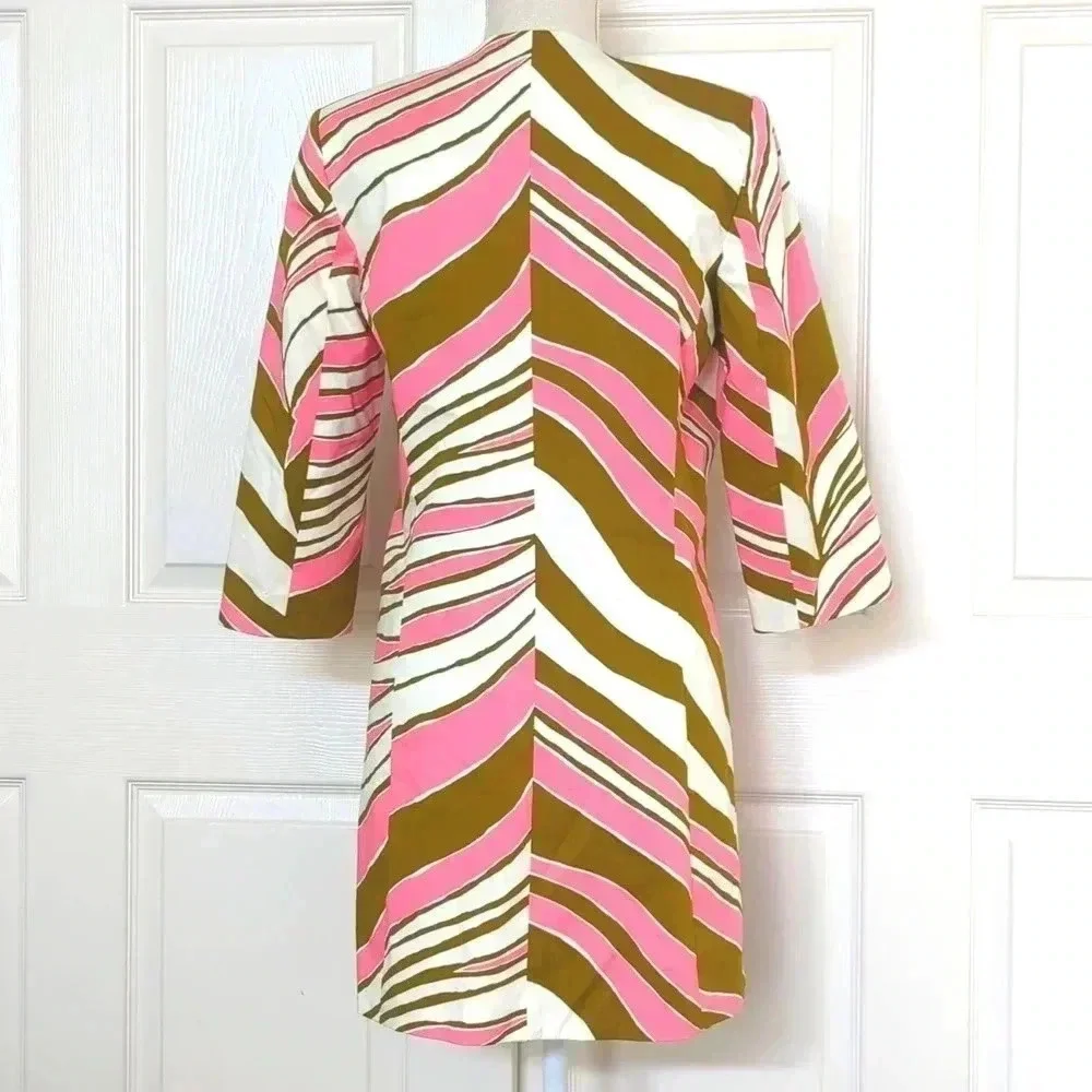 Trina Turk Pink Zebra Dress Coat - Picture 4 of 7
